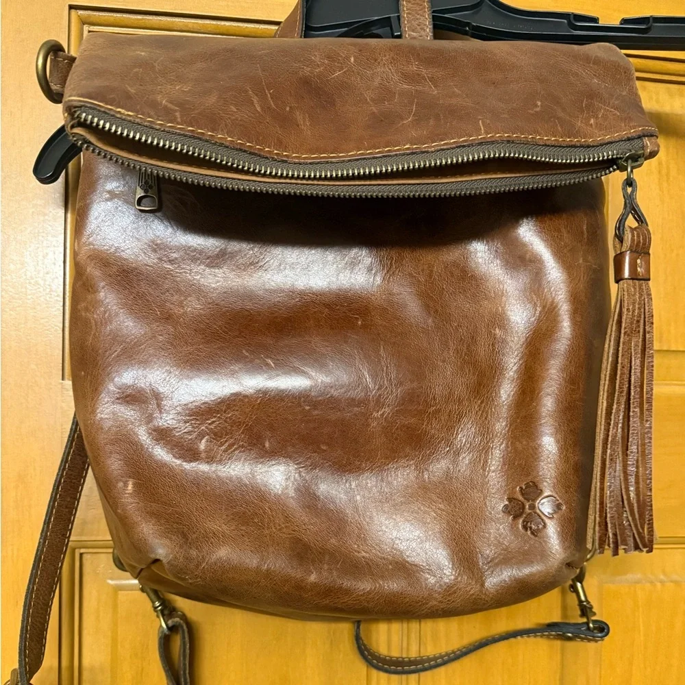 Patricia Nash Leather Luzille Convertible Backpack/ Crossbody. - Picture 1 of 11